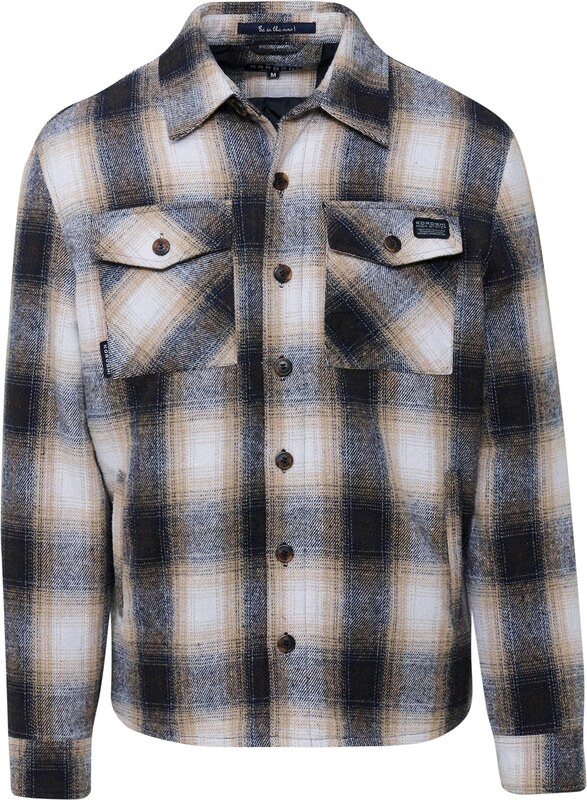 KOROSHI Prechodná bunda svetlohnedá / tmavohnedá