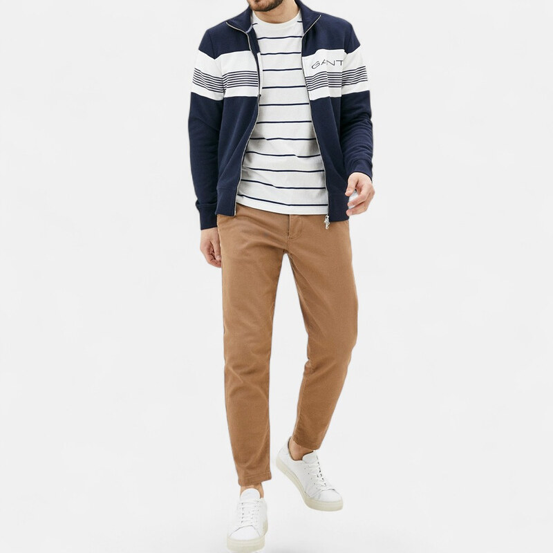 Pánská mikina na zip Gant Stripe Zip Through 56459