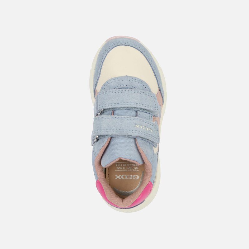 Light Blue Girls Sneakers Geox Flexyper Mini - Girls