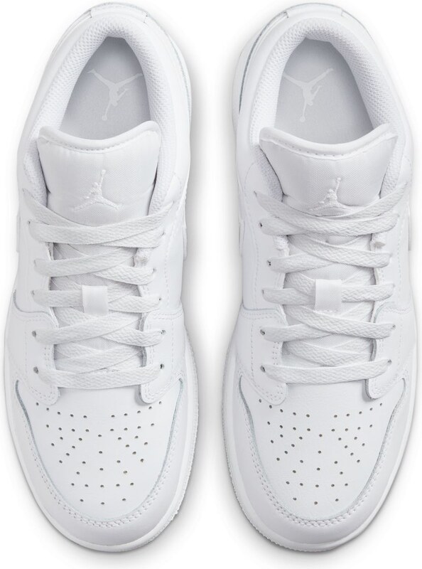 Air Jordan 1 Low "Triple White" (GS) - Detské - Tenisky Jordan - Biele - 553560-136