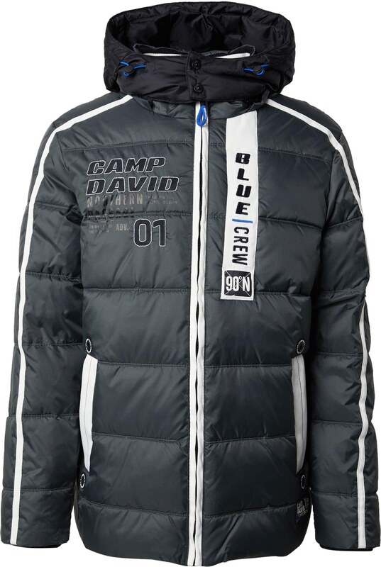 CAMP DAVID Zimná bunda jedľová / biela