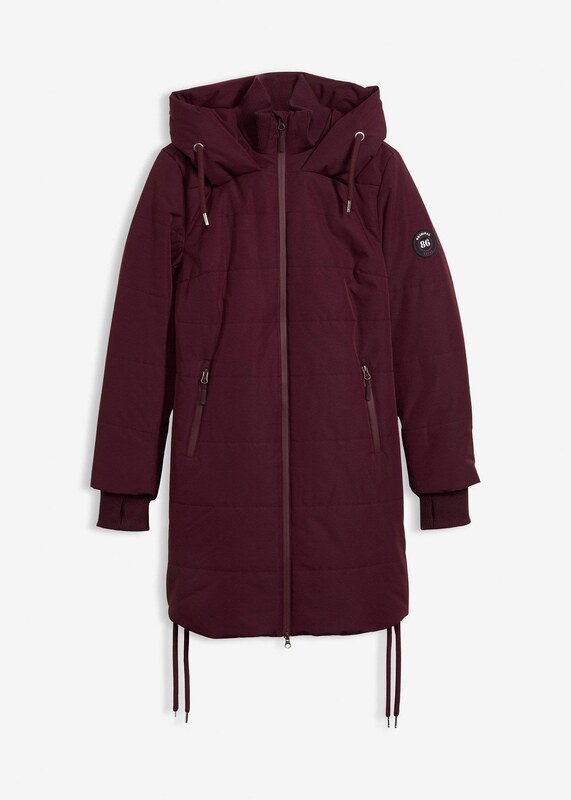 bonprix Prešívaný outdoorový kabát, odpudzujúci vodu, farba červená