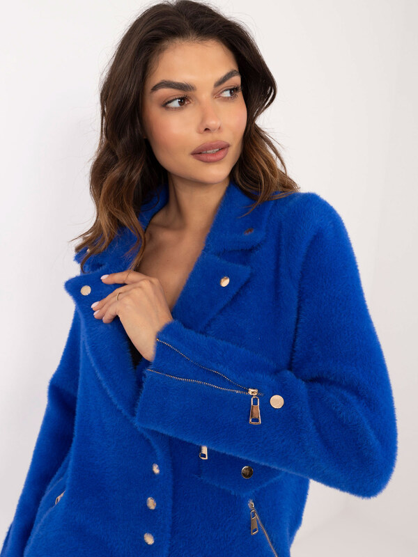 Factory Price Dámska bunda alpaka Keren kráľovská modrá