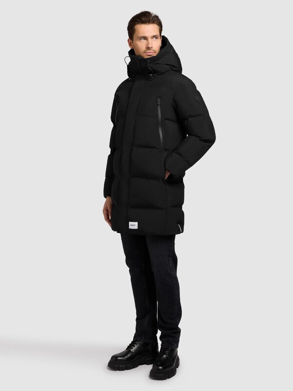 khujo Zimný kabát 'Morse3' čierna