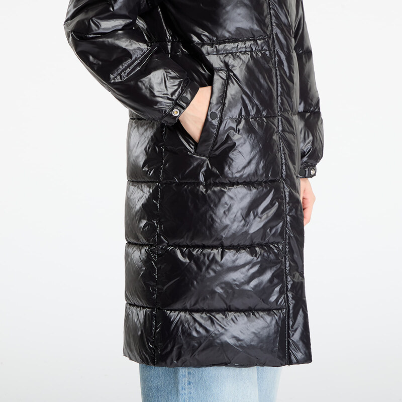 Kabát Calvin Klein Jeans Shine Long Puffer Coat Black L