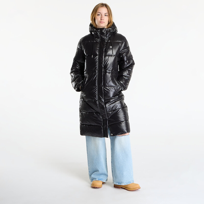 Kabát Calvin Klein Jeans Shine Long Puffer Coat Black L