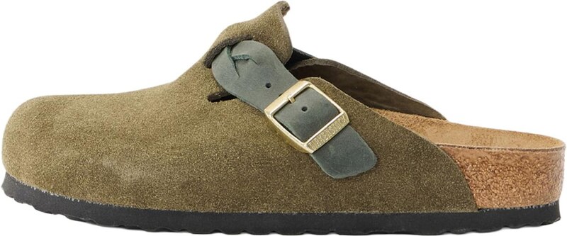 BIRKENSTOCK Šľapky 'Boston LEOI/LEVE' olivová / jedľová