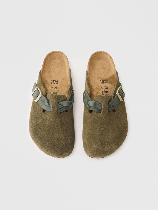 BIRKENSTOCK Šľapky 'Boston LEOI/LEVE' olivová / jedľová