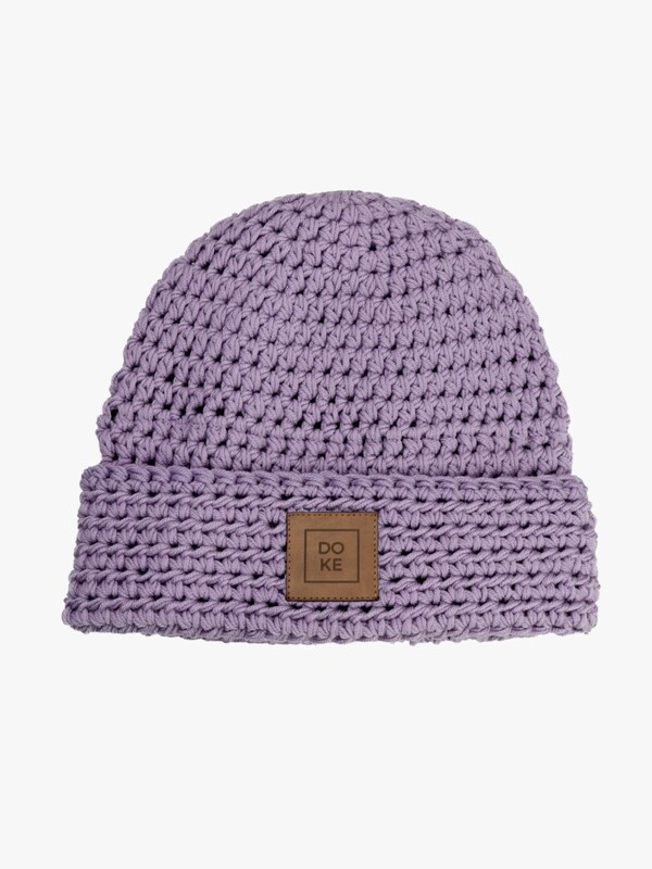 DOKE Merino háčkovaná čiapka Luke flieder