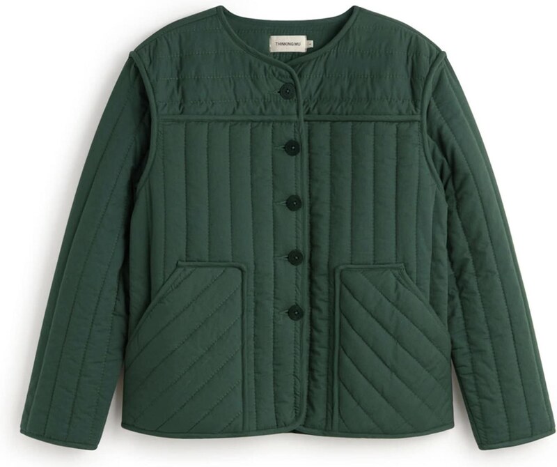 Thinking MU Zimná bunda 'Ayo' tmavozelená