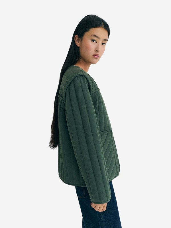 Thinking MU Zimná bunda 'Ayo' tmavozelená