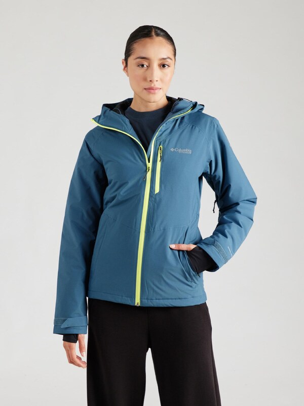 COLUMBIA Outdoorová bunda 'Explorers Edge II' limetová / petrolejová