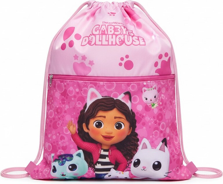 DIFUZED Dievčenské vrecko na prezuvky Gábinin kúzelný domček