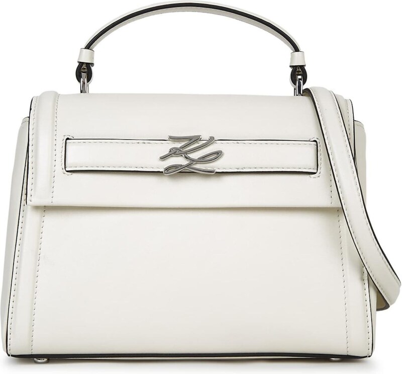 Karl Lagerfeld Kabelka 'Autograph' šedobiela