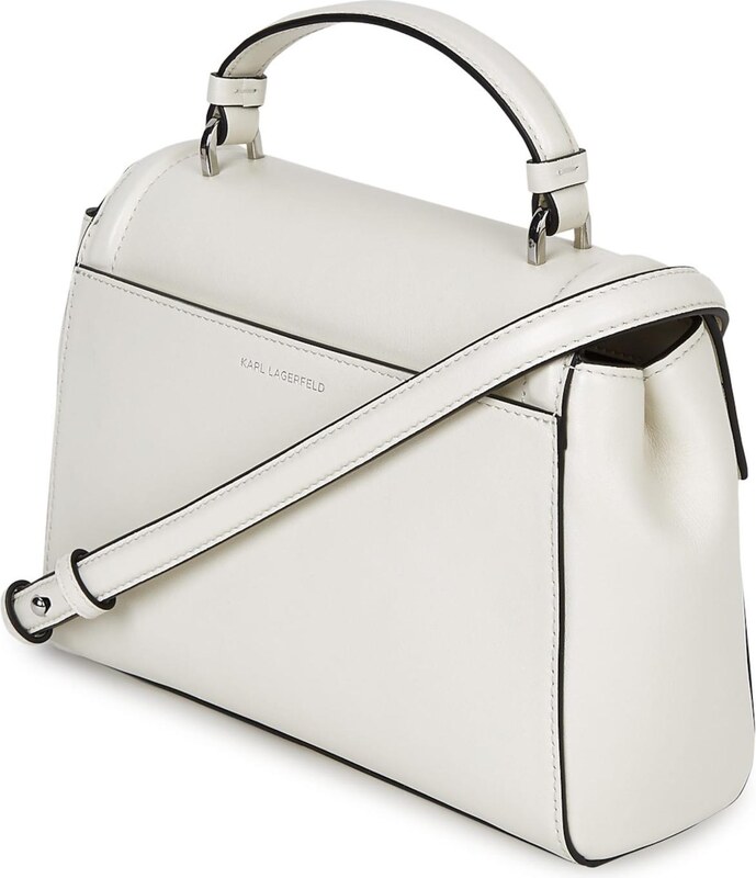 Karl Lagerfeld Kabelka 'Autograph' šedobiela