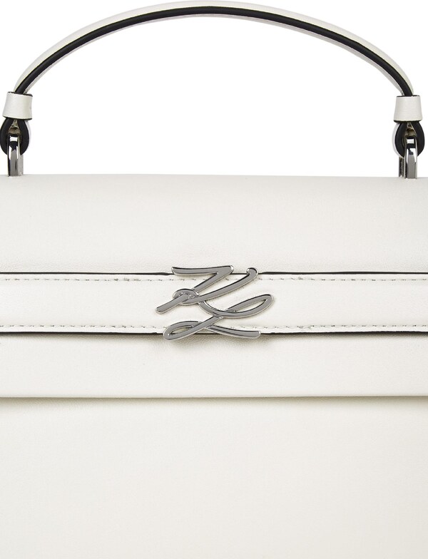 Karl Lagerfeld Kabelka 'Autograph' šedobiela