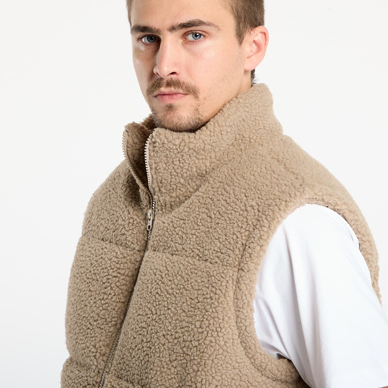 Vesta Urban Classics Basic Teddy Puffer Vest Dark Taupe XL
