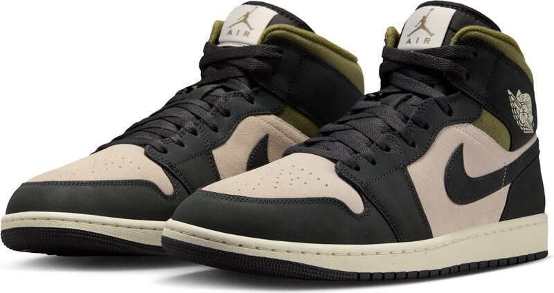 Air Jordan 1 Mid SE "Off Noir Medium Olive" - Pánske - Tenisky Jordan - Biele - HV4091-102