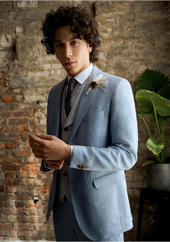 Pánske ľanové oblekové sako CLUB OF GENTS