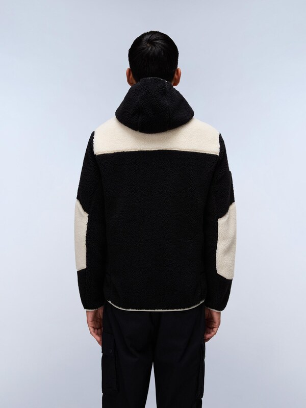 NAPAPIJRI Flisová bunda 'Yupik 3' svetlobéžová / sivá / tmavočervená / čierna