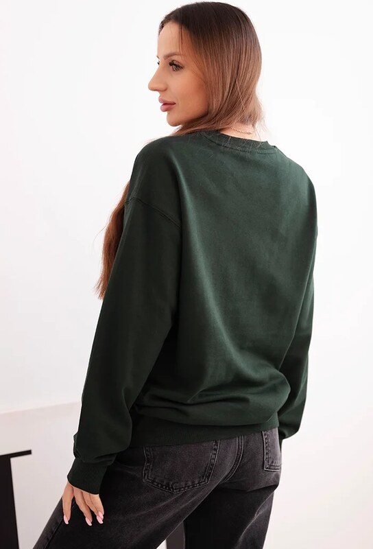 Kesi Dámska mikina z pružného bavlneného materiálu basic s okrúhlym výstrihom