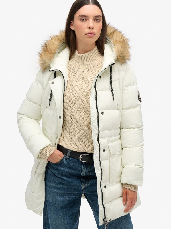 Superdry & Co Zimná bunda ' Everest ' hnedá / biela