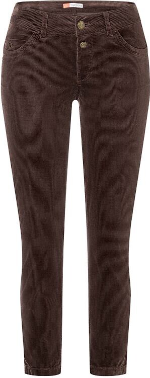 Dámské mažestrové kalhoty TIMEZONE NaliTZ Slim 7/8 Hnědá