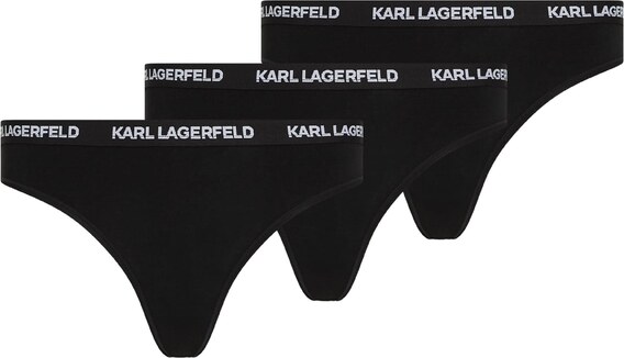 Karl Lagerfeld Nohavičky čierna / prírodná biela