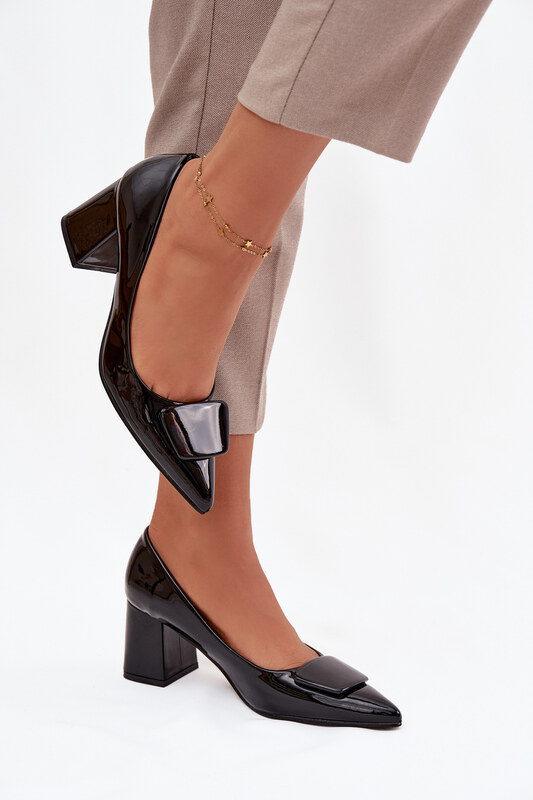 Boto Čierne lodičky s ozdobou Isoline