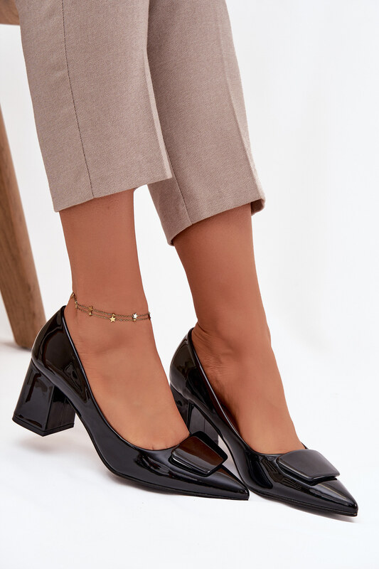 Boto Čierne lodičky s ozdobou Isoline