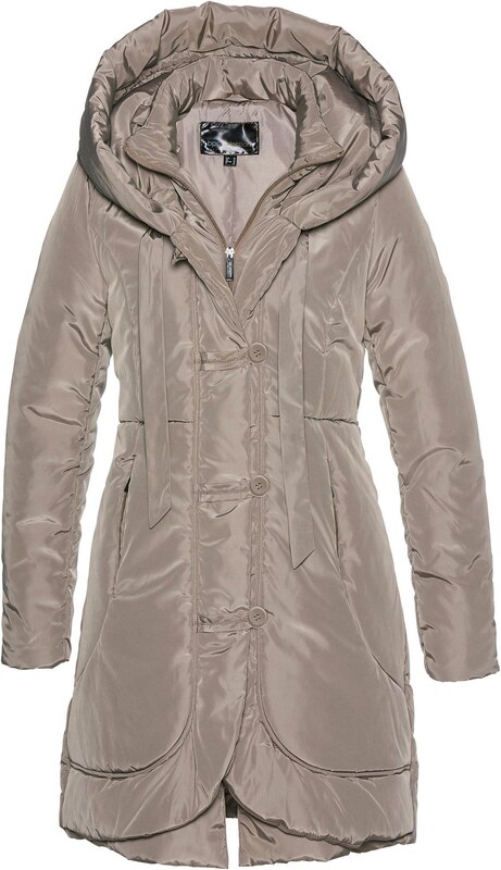 bonprix Krátky prešívaný kabát, farba hnedá