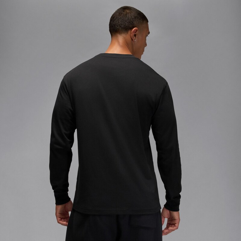 Jordan Flight Long-Sleeve Crewneck Tee Black - Pánske - Tričko Jordan - Čierne - IM6511-010