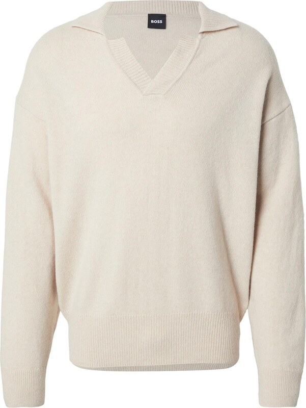 BOSS Sveter 'Ucari' prírodná biela