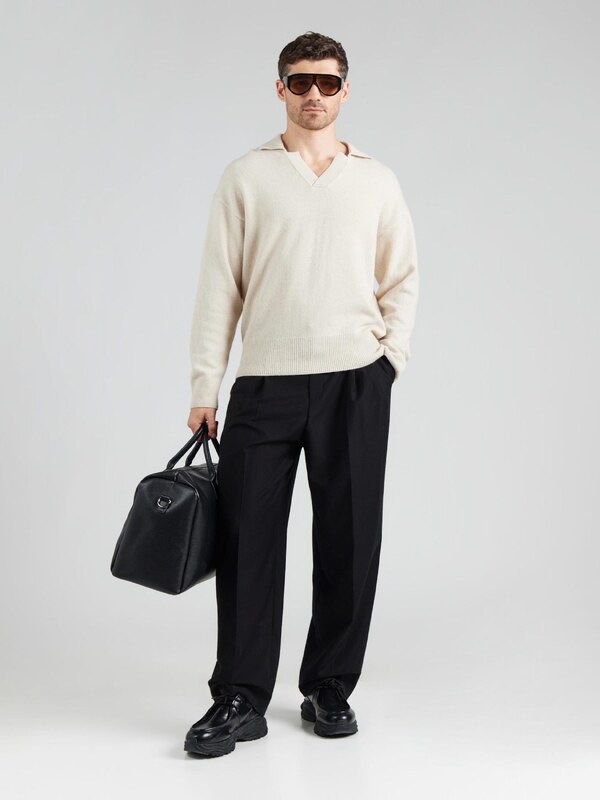 BOSS Sveter 'Ucari' prírodná biela