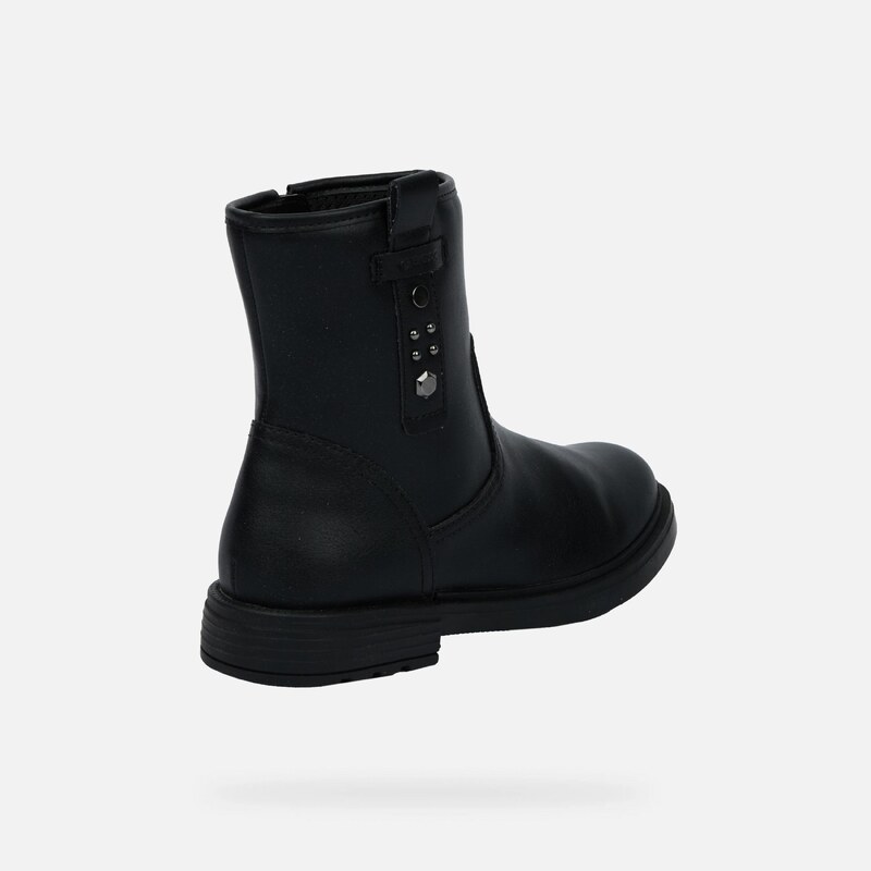 Čierne dievčenské členkové topánky Geox Eclair Girl