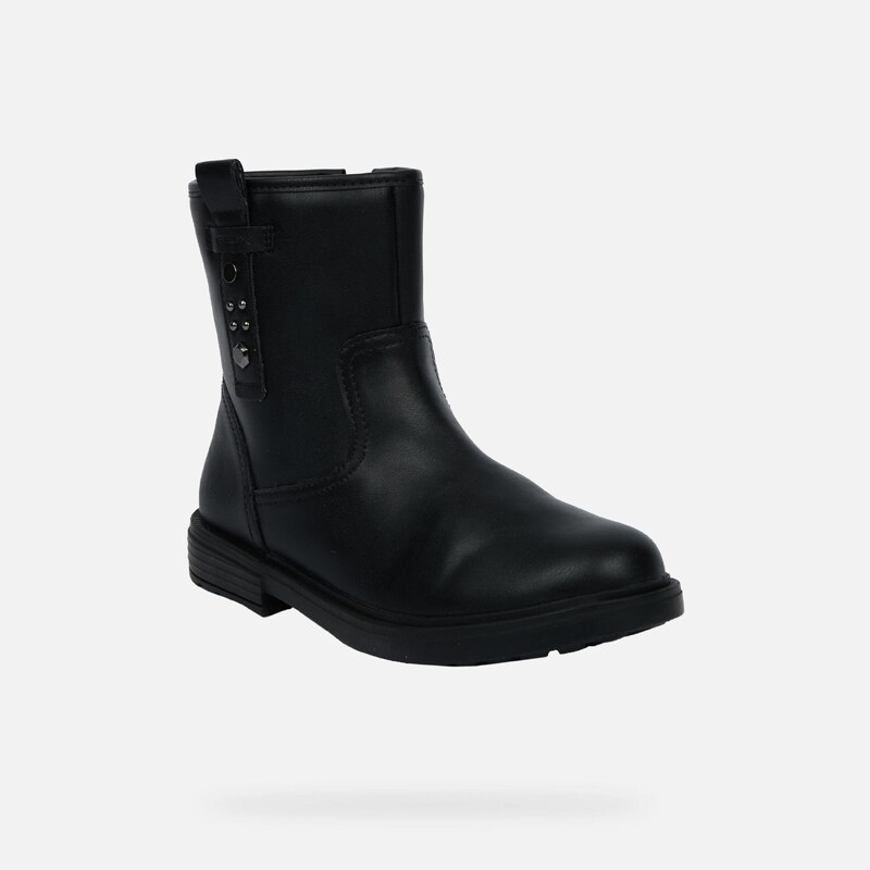 Čierne dievčenské členkové topánky Geox Eclair Girl