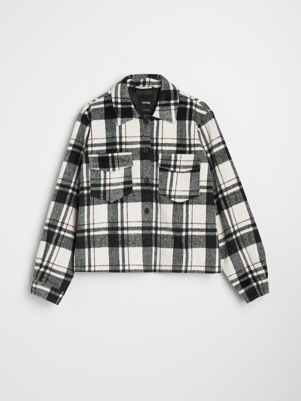 Sinsay - Károvaná bunda typu shacket - čierna