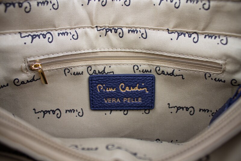 Modrá kožená talianska crossbody kabelka Pierre Cardin 1921 Navy NovaKabelka.sk