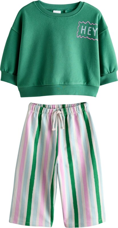 Next Set zelená / levanduľová / ružová / šedobiela