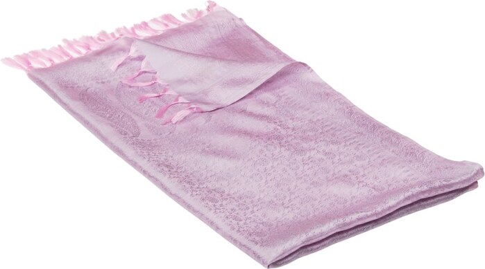 Pranita Hodvábny šál z Váránasí svetloružovo-svetlošedý