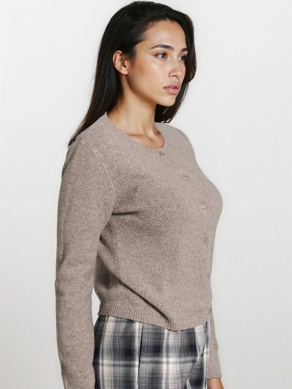 Sinsay - Hladký kardigán - kávová