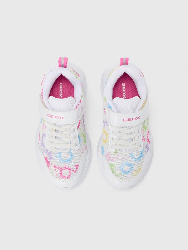 GEOX Tenisky 'ASSISTER' azúrová / pastelovo zelená / svetloružová / biela