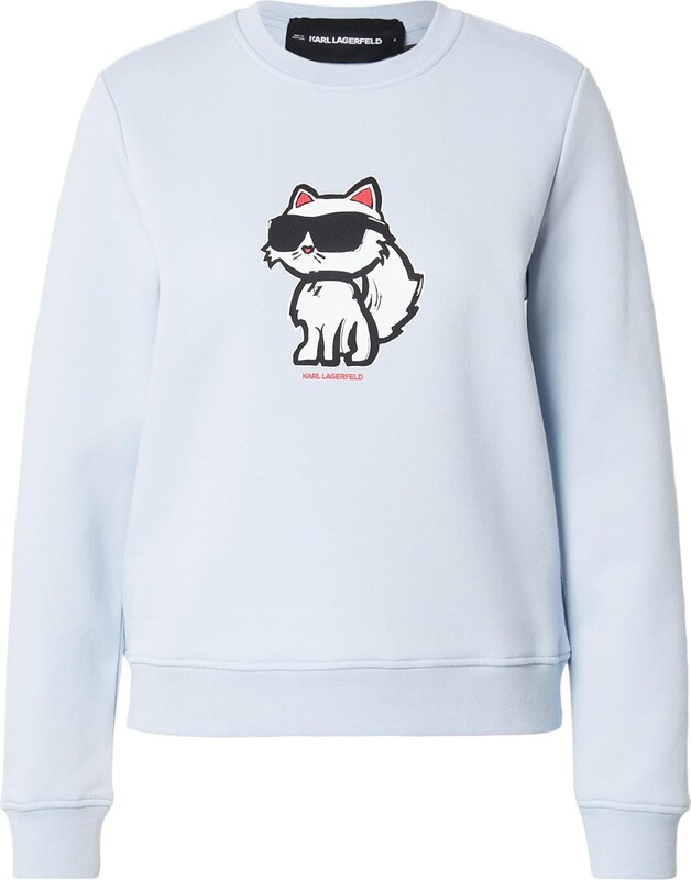 Karl Lagerfeld Mikina 'Ikon' svetlomodrá / čerešňová / čierna / biela