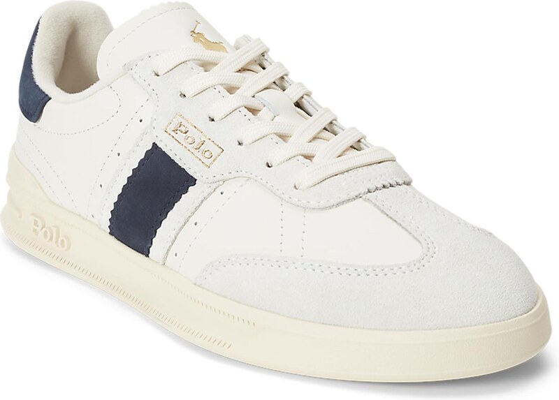 Polo Ralph Lauren Nízke tenisky 'HTR AERA' námornícka modrá / zlatá / šedobiela