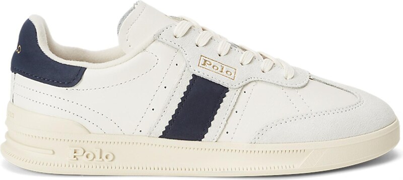 Polo Ralph Lauren Nízke tenisky 'HTR AERA' námornícka modrá / zlatá / šedobiela