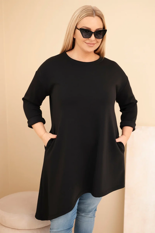 Kesi Dámska dlhá mikina Plus Size s voľným strihom