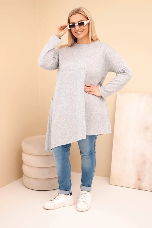 Kesi Dámska dlhá mikina Plus Size s voľným strihom
