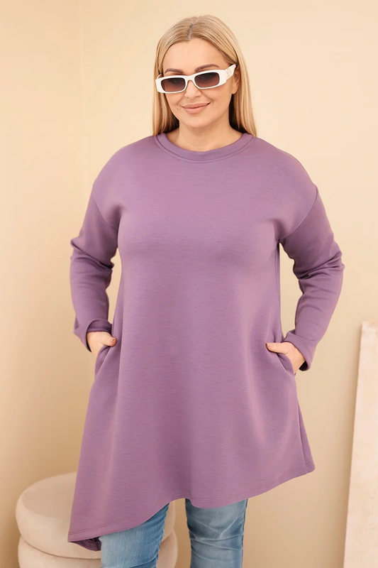 Kesi Dámska dlhá mikina Plus Size s voľným strihom
