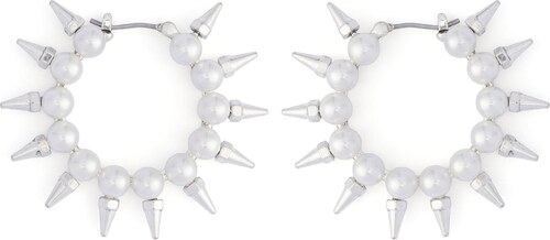 AllSaints Náušnice strieborná / perlovo biela