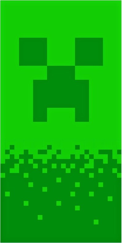 Jerry Fabrics Plážová osuška Minecraft - Digital Creeper